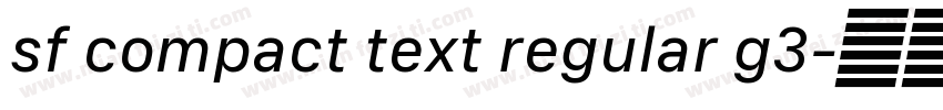 sf compact text regular g3字体转换